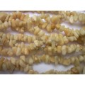 Semi-Precious Beads, Chips, Yellow Jade, Small Size Chips, ±40cm, 1 x String