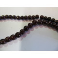 Glass Beads, Round Mixed, Dark Brown, 6mm And 8mm, 2 x 25pc