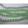 Glass Beads, Bicone, Green, 8mm, ±42pc