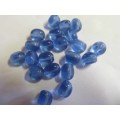 Glass Beads, Indian Beads, Pinched Round, Blue, 9mm, Size and Shape May Vary Slightly, ±14pc