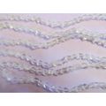 Glass Beads, Indian Beads, Flat Diamond, Clear, 6mm, Size and Shape May Vary, ±24pc