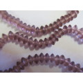 Glass Beads, Indian Beads, Rondelle, Grape, ±4mm x ±6mm, Size and Shape May Vary, ±20pc