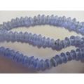 Glass Beads, Indian Beads, Rondelle, Clear Purple, ±4mm x ±6mm, Size and Shape May Vary, ±20pc