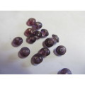 Glass Beads, Indian Beads, Rondelle, Grape, 6mm x 10mm, Size and Shape May Vary, ±14pc