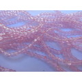 Glass Beads, Crackle, Round, Pink, 4mm, ±100pc