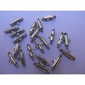 End Pieces, Metal, Nickel, 4 Reduce To 1, 6mm x 15mm, 10pc