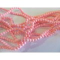 Glass Beads, Plain, Round, Pink, 4mm, ±100pc