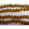 Glass Beads, Indian Beads, Flat Round, Burnt Orange, ±10mm - Size May Vary Slightly, 20pc