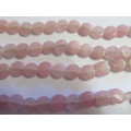 Glass Beads, Indian Beads, Flat Round, Vintage Pink, ±10mm - Size May Vary Slightly, 20pc