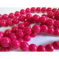 Glass Beads, Round, Mauve, 10mm, ±34pc