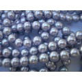 Glass Pearls, Shiny Purple, 12mm, ±70pc