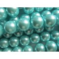 Glass Pearls, Shiny Turquoise, 16mm, ±16pc