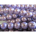 Glass Pearls, Shiny Purple, 16mm, ±16pc