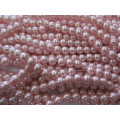 Glass Pearls, Shiny Pink, 8mm, ±108pc