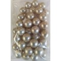 Shell Pearls, Round, Buckskin, 8mm, ±49pc