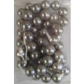 Shell Pearls, Round, Light Grey, 8mm, ±50pc