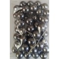 Shell Pearls, Round, Dark Grey, 8mm, ±49pc
