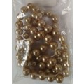 Shell Pearls, Round, Tarnish Gold, 6mm, ±65pc