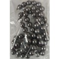 Shell Pearls, Round, Dark Grey, 6mm, ±68pc