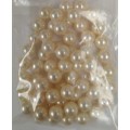 Shell Pearls, Round, Beige, 6mm, ±60pc