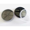 Container With Lid 6 Divisions, Round, B Grade, Black With Clear Lid, Diameter 65mm, 1pc
