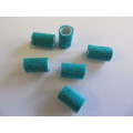Go Green Beads, Recycled Material, Polypropylene And Textile, Tube, Green, 13mm X 7mm, 6pc