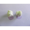 Go Green Beads, Recycled Material, Polypropylene And Textile, Tube, Natural, 14mm X 12mm, 4pc