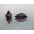 Go Green Connector Beads, Recycled Material, Polypropylene And Wire, Handmade, Pink, ±28mm, 2pc