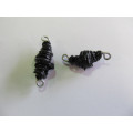 Go Green Connector Beads, Recycled Material, Polypropylene And Wire, Handmade, Black, ±32mm, 2pc
