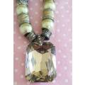 Riza Necklace, Beige And Brown Pandora Style Beads And More, Lobster Clasp, 44cm With 5cm Ext