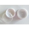 White Plastic Container With  Clear Screw-On Lid, Diameter 40mm, 1pc