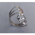 Silver Ring, Stamped 925, Round - Offset, Ring Size - 19,8mm (10 - T¼), 1pc