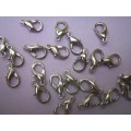 Lobster Clasp, Metal, Nickel Colour, 16mm, 4pc