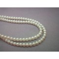 Glass Pearls, White, 5mm, ±80pc
