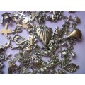 Charms, Mixed Shapes And Sizes, Nickel, 10pc