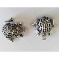 Charms, Frog, Metal, Nickel, 23mm x 26mm, 2pc