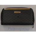Purse, Black With Silver Dots, Synthetic Material, 220 x 115 x 25mm, See Photos and Listing