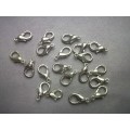 Clasps, Silver (Colour) Lobster Clasp, 12mm, 8pc