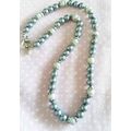 Perrine Necklace, Grey Glass Pearls, Pearl Size - 8mm, Nickel Findings, Toggle Clasp, 47cm, 1pc