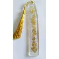 Bookmark, Gold With Golden Tassle, 14cm, Resin Products Are Handmade & Unique, See Photo