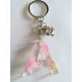 Personal Keyring, Pink Letter `A`, 40mm, Resin Product, Handmade, Unique