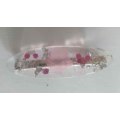 Hair Clips, Pink, Oval, Size 67mm x 21mm, Resin Product, Handmade, Unique