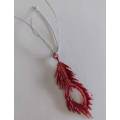Bookmark, Red, ±5mm Thickness, 65mm Long, Resin Products Are Handmade & Unique, See Photo
