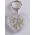 Keyring, Heart, Green, Size 48mm, Resin Product, Handmade, Unique