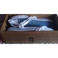 Totto Tekkies, Light Denim Colour, Gym meisie With Dumbel On The Side, Size 4, Boxed, Not Been Used