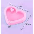 Silicon Moulds, Heart, Can Be Used As Pendant Or Key-Ring, 5cm x 4,5cm, 1pc