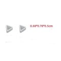 Silicon Moulds, Triangle Ear Stud Moulds, 0,68cm x 0,78cm x 0,5cm, 2pc
