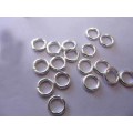 Findings, Jump Ring, Silver Colour, 8mm, 1,2mm Thickness, ±50pc, 9.5gr