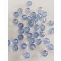 Acrylic Beads, Facetted Round, Blue, 8mm, 20pc