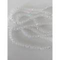 Glass Crystal Beads, Chinese Crystal, Facetted Round, Clear AB, 4mm, ±50pc